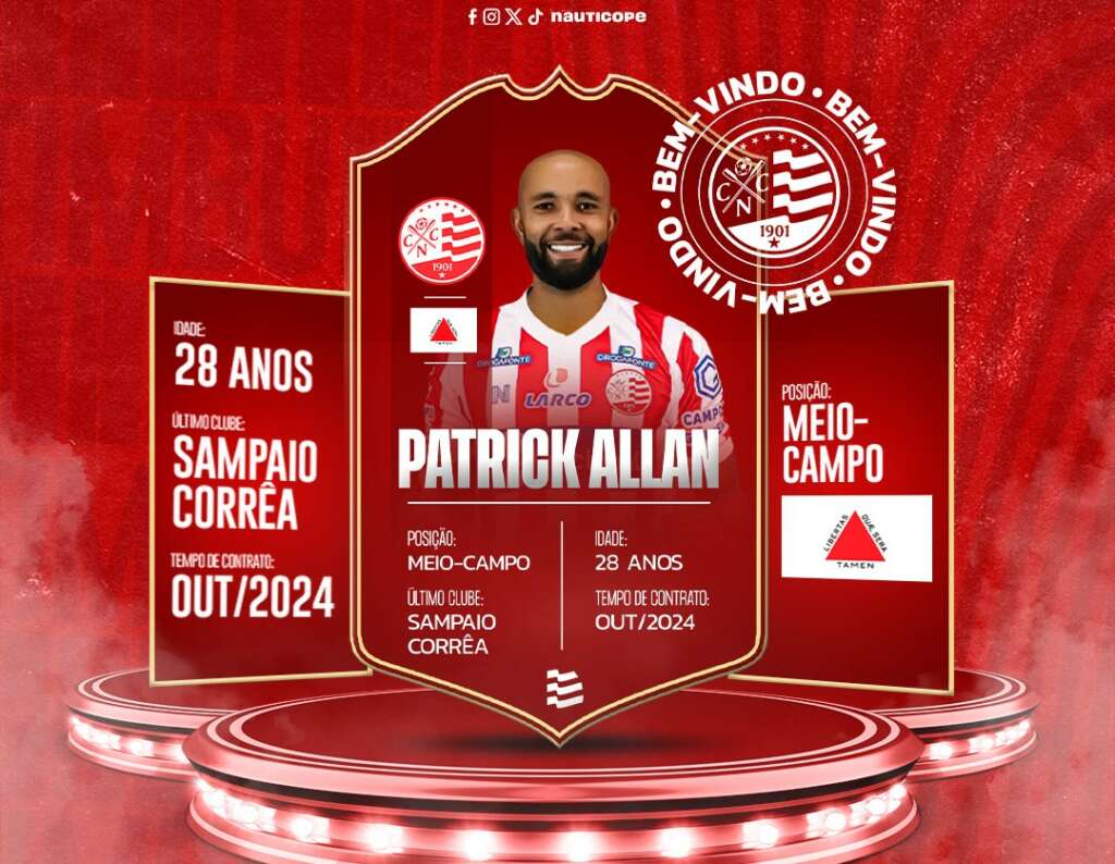 Pernambucano: Náutico acerta com meia vice-campeão paulista pelo Água santa