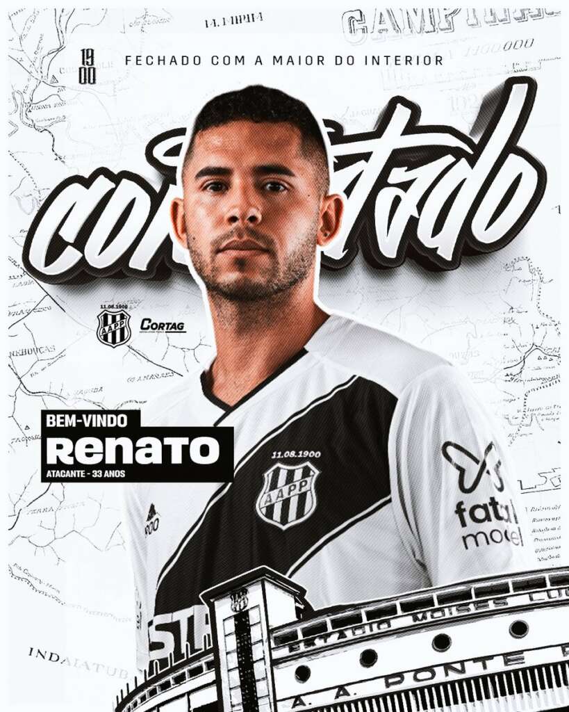 Paulistão: Após BID entregar reforço, Ponte Preta confirma contratação de Renato, cotado no rival
