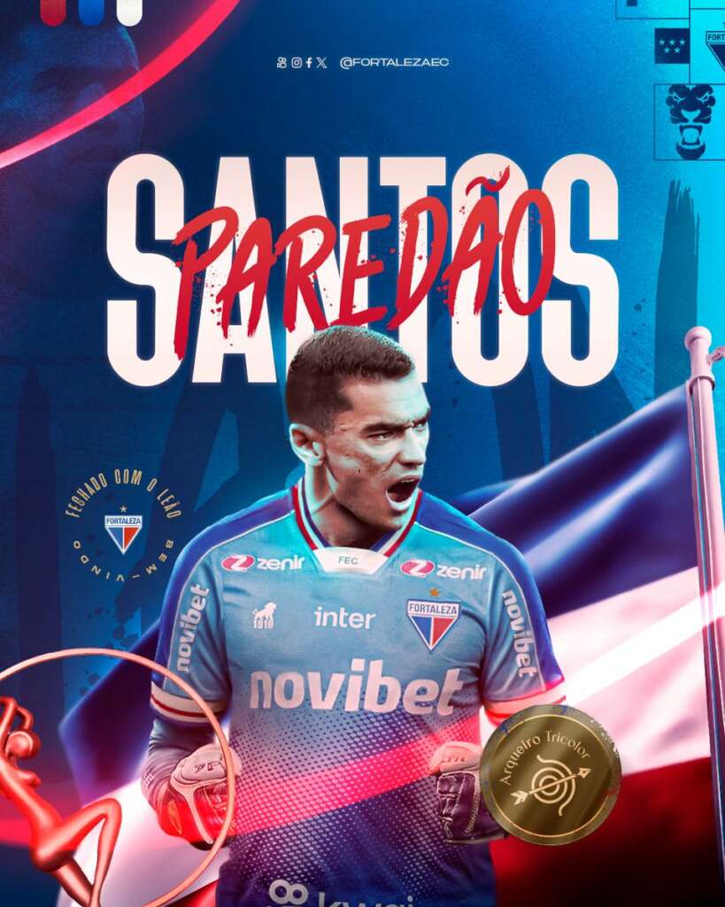 Cearense: Goleiro Santos se despede do Flamengo e é confirmado como reforço do Fortaleza