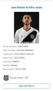 Nome aparece no BID e destaque do CRB é mais um reforço da Ponte Preta para o Paulistão