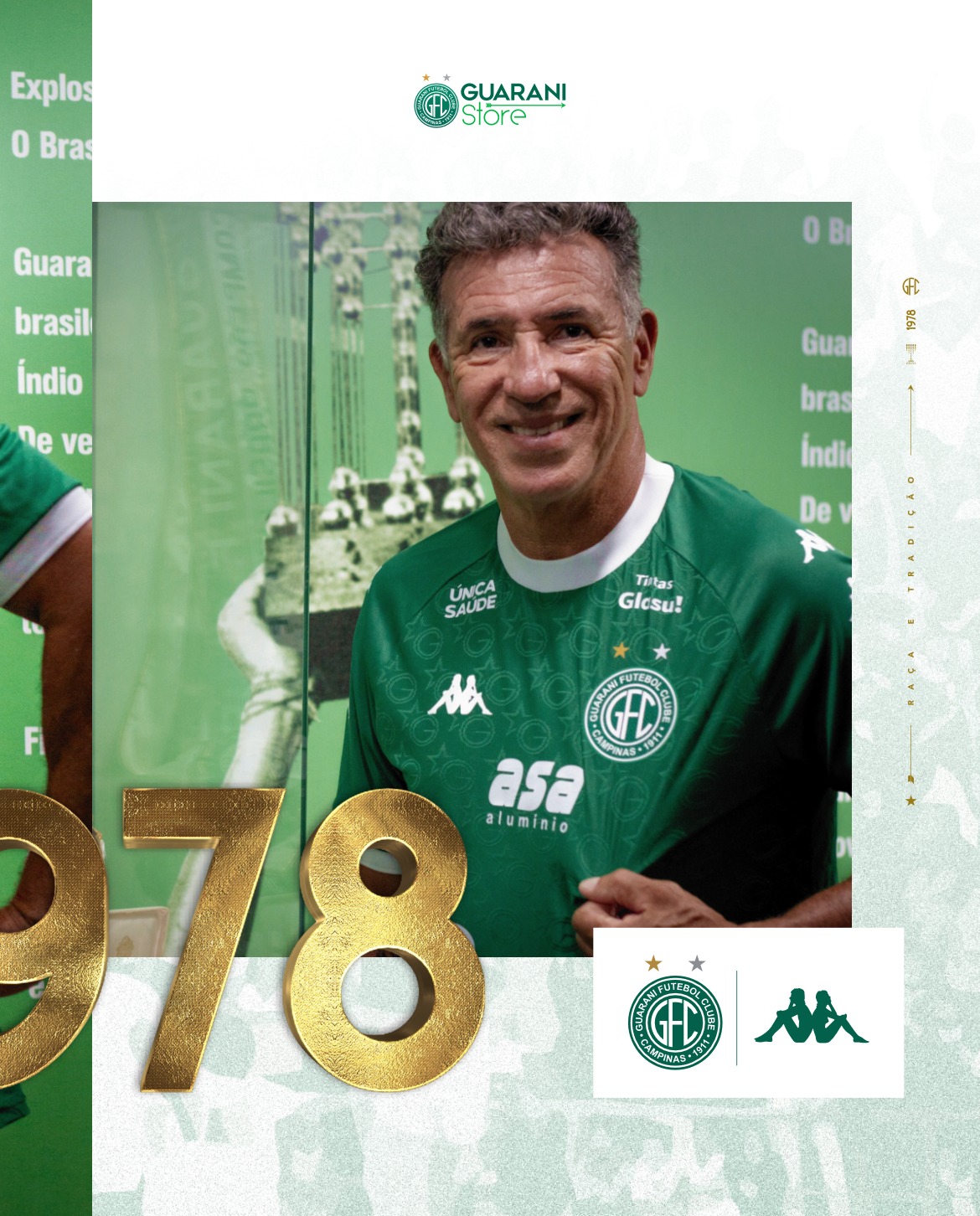 Paulistão: Com referências a título histórico, Guarani divulga novo uniforme