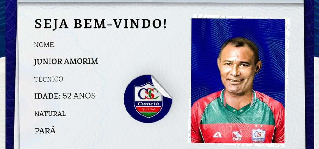 Paraense: Junior Amorim é o novo treinador do Cametá