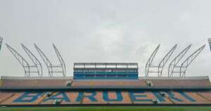 Arena Barueri fica alagada após chuvas antes de Palmeiras x Mirassol, pelo Paulistão