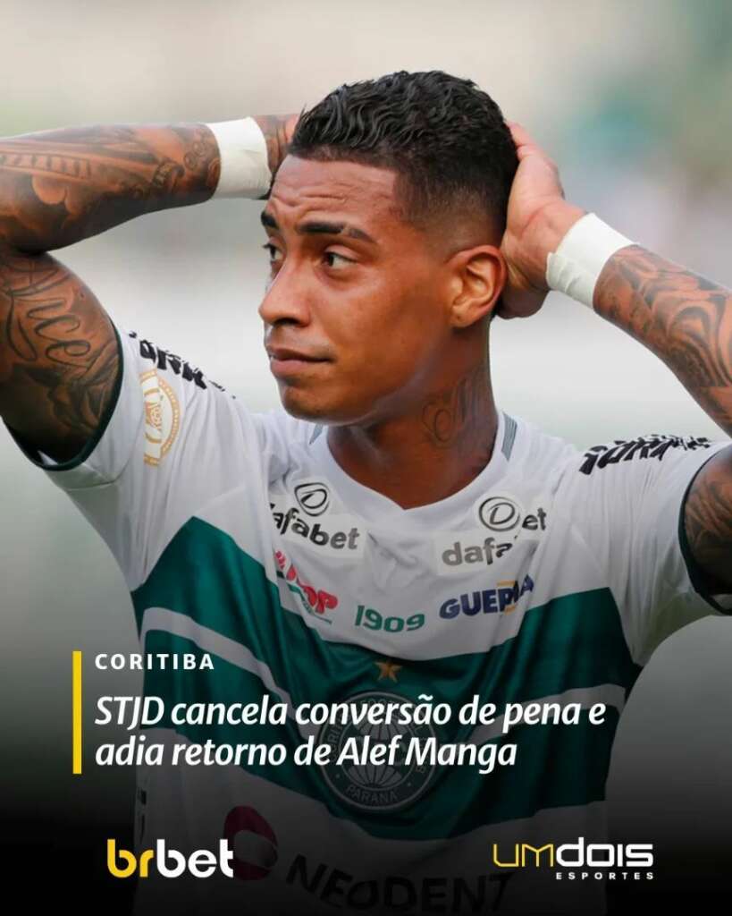 Alef Manga segue fora dos gramados após decisão do STJD