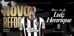 Botafogo oficializa acerto com Luiz Henrique na maior contratação do futebol brasileiro