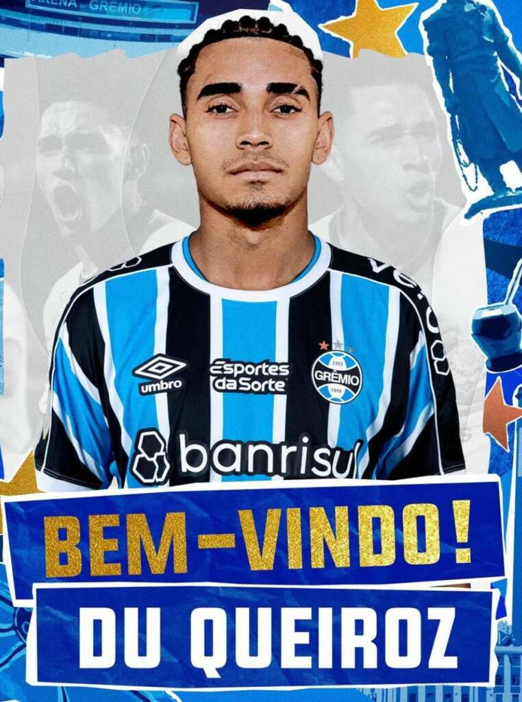 Diego Costa chega ao Grêmio e clube anuncia contratação de Du Queiroz, ex-Corinthians