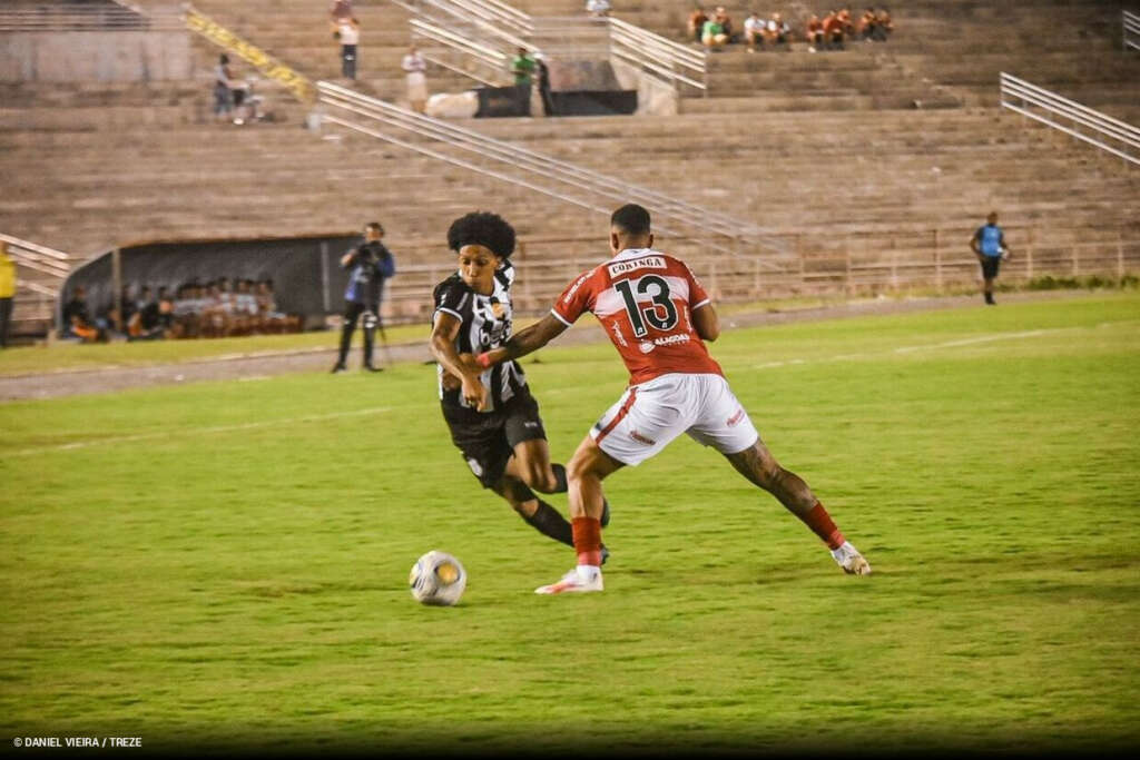 Treze-PB 1 x 1 CRB-AL – Clubes fazem jogo movimentado e ficam no empate em Campina Grande