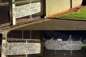 Copa do Brasil: Torcedores protestam contra alto preço dos ingressos para Cianorte-PR x Corinthians