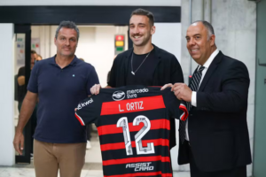 Léo Ortiz se despede do RB Bragantino, desembarca no RJ e já fala como novo jogador do Flamengo