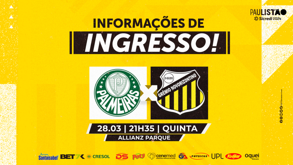 Paulistão: Torcedor do Novorizontino! Saiba como garantir seu ingresso para semifinal