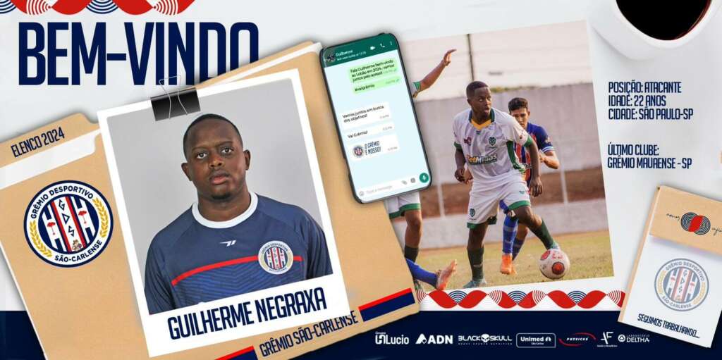 São-Carlense x União Barbarense - Quem para o Leão da 13? 2 são-carlense anuncio guilherme negraxa paulista a4 2024