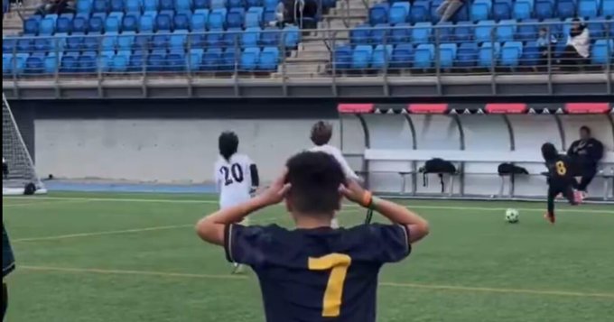 Afilhado de Usain Bolt chama atenção com dribles na base do Real Madrid