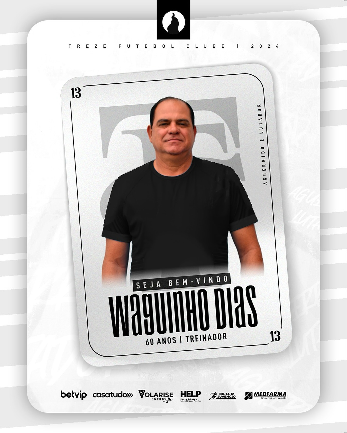 Série D: Treze-PB anuncia técnico Waguinho Dias, que já foi campeão em 2019