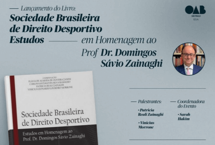 Editora Lacier publica livro de Direito Desportivo em homenagem ao Dr. Domingos Zainaghi
