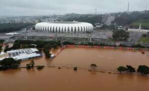 CT's de Grêmio e Internacional ficam alagados por conta da chuva no Rio Grande do Sul