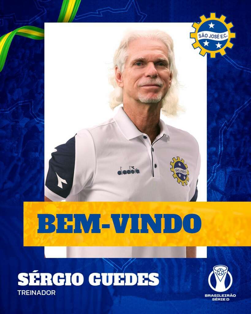 Série D: São José-SP anuncia Sérgio Guedes como novo treinador