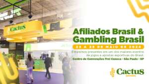 Cactus Gaming confirma participação no Afiliados Brasil & Gambling Brasil 2024