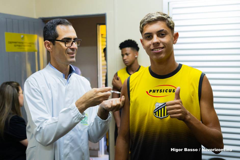 Novorizontino faz campanha de vacinação contra a gripe para atletas da base
