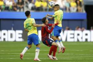 Jogadores do Brasil decepcionados com a 'falta de pontaria'