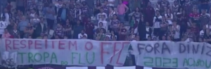 Torcida do Fluminense protesta e pede saída de Fernando Diniz