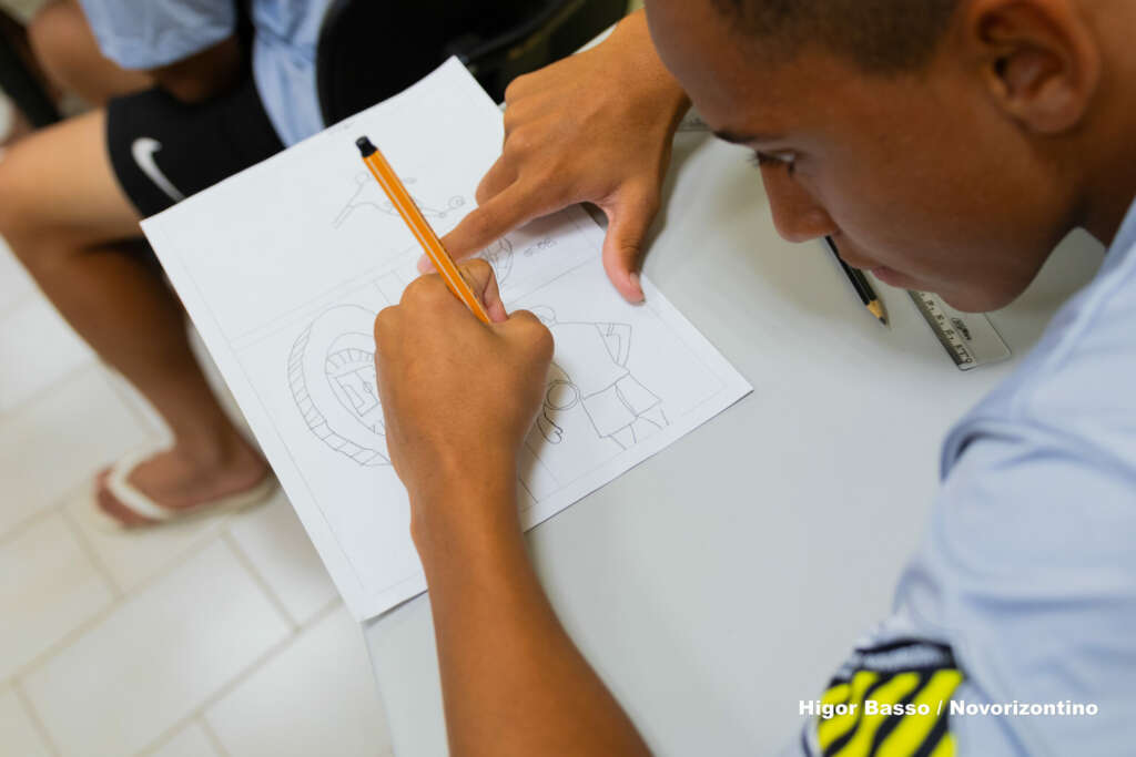 Atletas da base do Novorizontino participam de oficinas culturais do Projeto Arte 4 OFIC QUADRINHOS 10 2 scaled 1