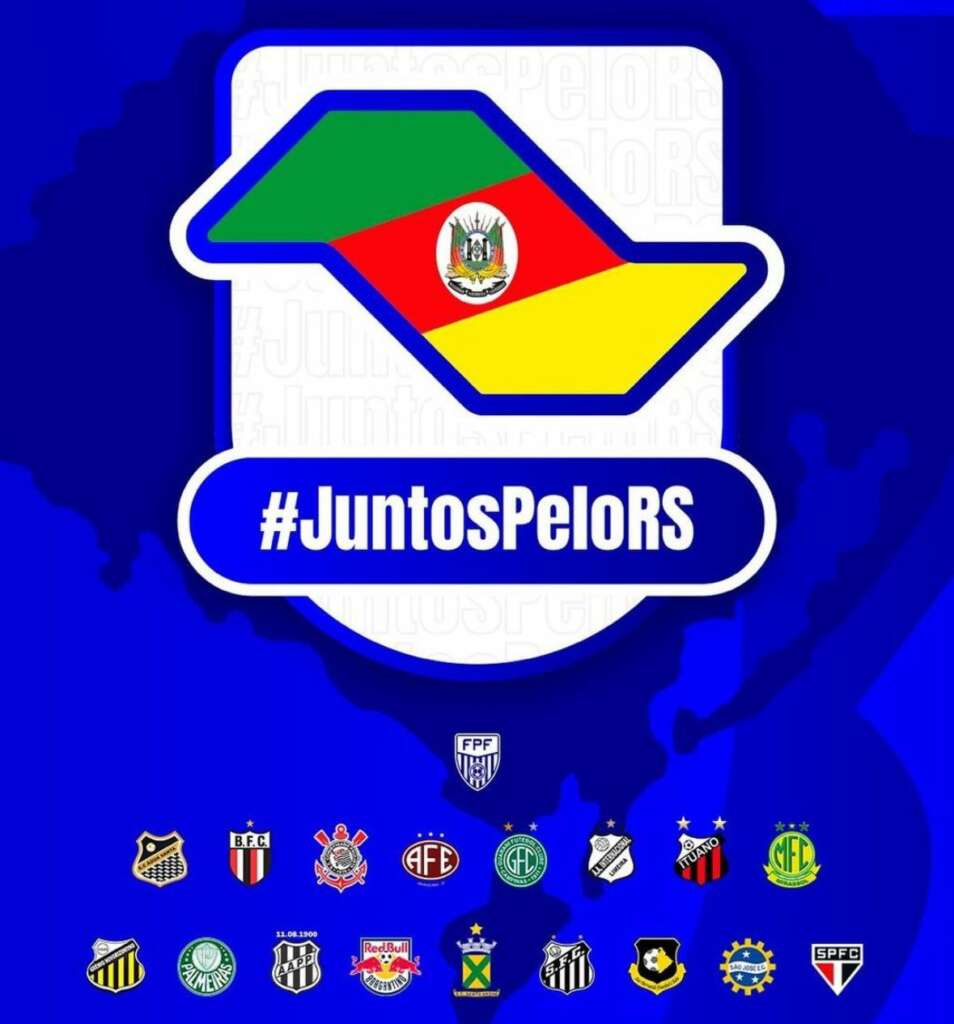 Times paulistas e FPF iniciam leilão com camisas personalizadas em benefício ao RS