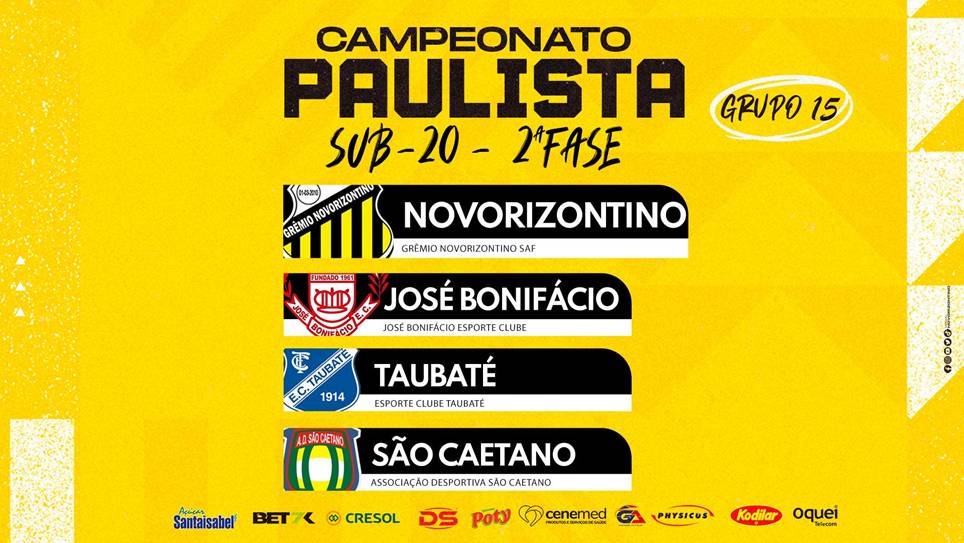 Sub-20 do Novorizontino inicia 2ª fase do Paulista contra o Taubaté, fora de casa