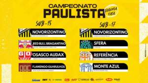 Sub-15 e Sub-17 do Novorizontino estreiam fora de casa na 2ª fase do Paulista