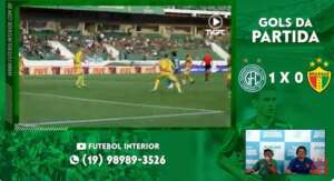 Veja a narração do gol da vitória do Guarani sobre o Brusque