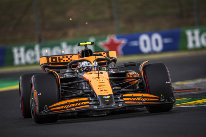 F1: Norris supera Verstappen e é o mais rápido do dia no GP da Bélgica