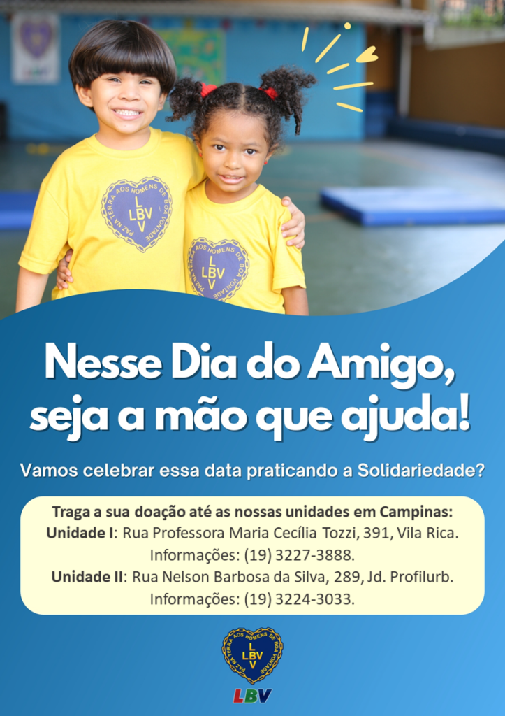 Nesse Dia do Amigo, seja a mão que ajuda!