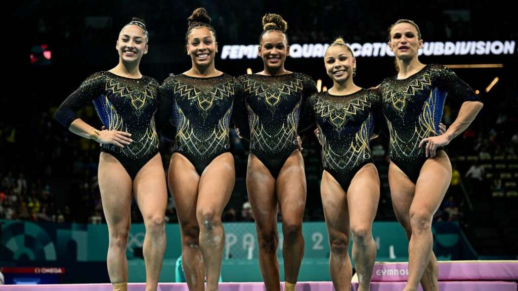 Olimpíadas: Em resultado histórico, Brasil leva bronze na ginástica feminina por equipes em Paris-2024