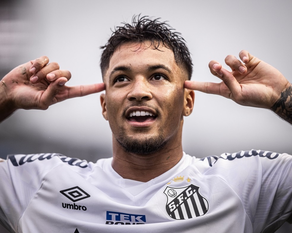 Marcos Leonardo, ex-Santos, é cotado para substituir Michael no time de Neymar, diz jornal (Foto: Raul Baretta / Santos FC)