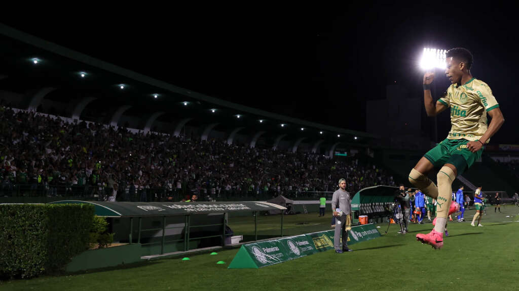 Estêvão, do Palmeiras, no Brinco de Ouro. (Foto: Cesar Greco/Palmeiras/by Canon)