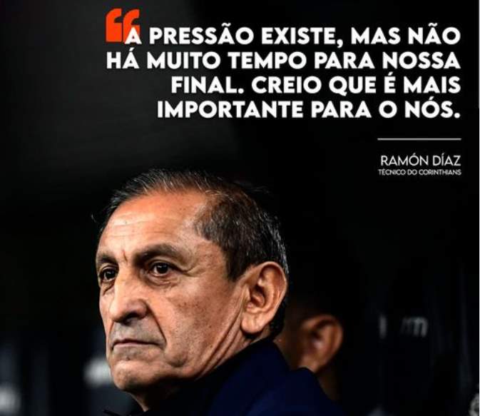 Ramón Díaz se preocupa com o Corinthians: ‘Pior 1º tempo’