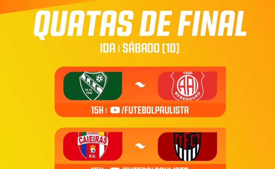 Segundona: FPF detalha confrontos das quartas de final. Confira!