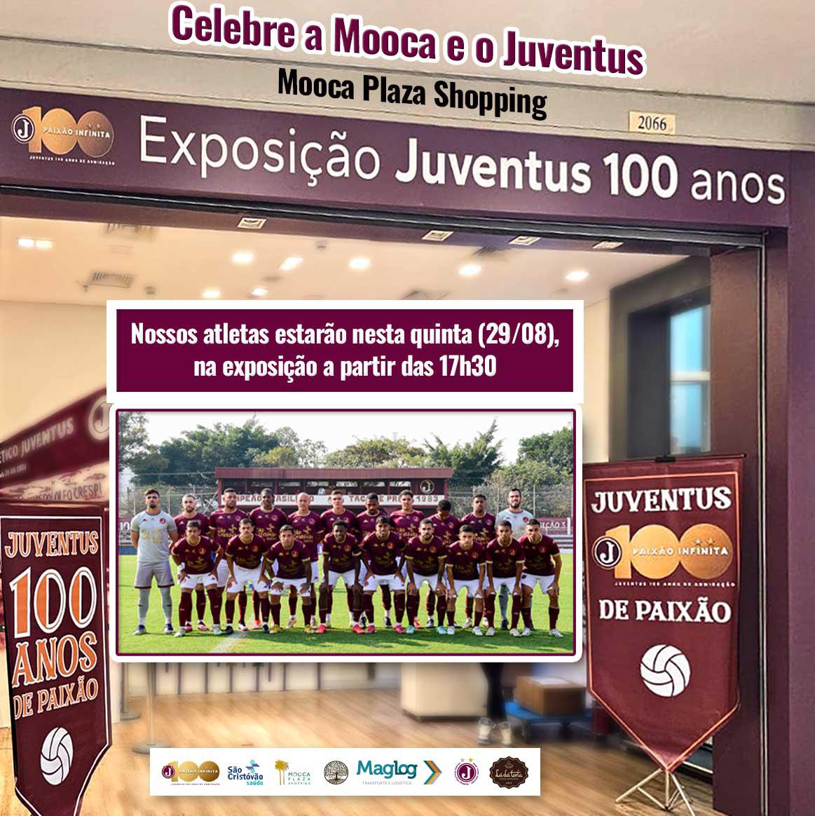 Exposição Juventus 100 Anos acontece nesta quinta-feira no shopping moocaplaza
