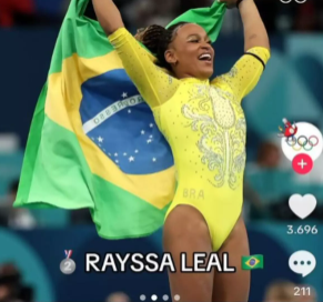 Perfil oficial da Olimpíada comete gafe e confunde Rebeca Andrade com Rayssa Leal