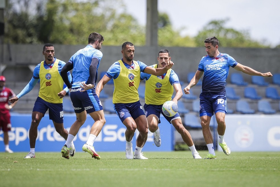 Bahia treina forte e pode ter retorno para enfrentar o Fortaleza (Foto: Rafael Rodrigues/EC Bahia)