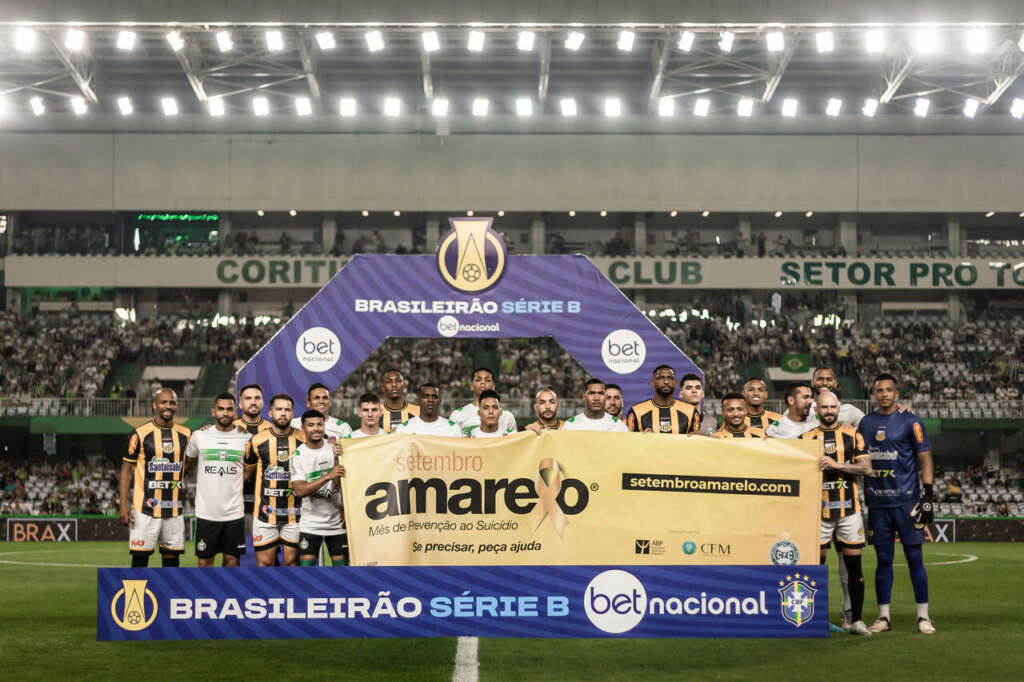 Série B: Coritiba promove ações sobre o Setembro Amarelo
