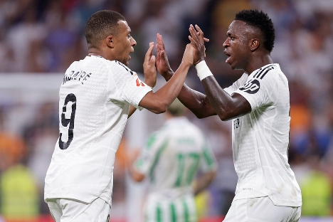 Mbappe marca e Real Madrid vence o Betis