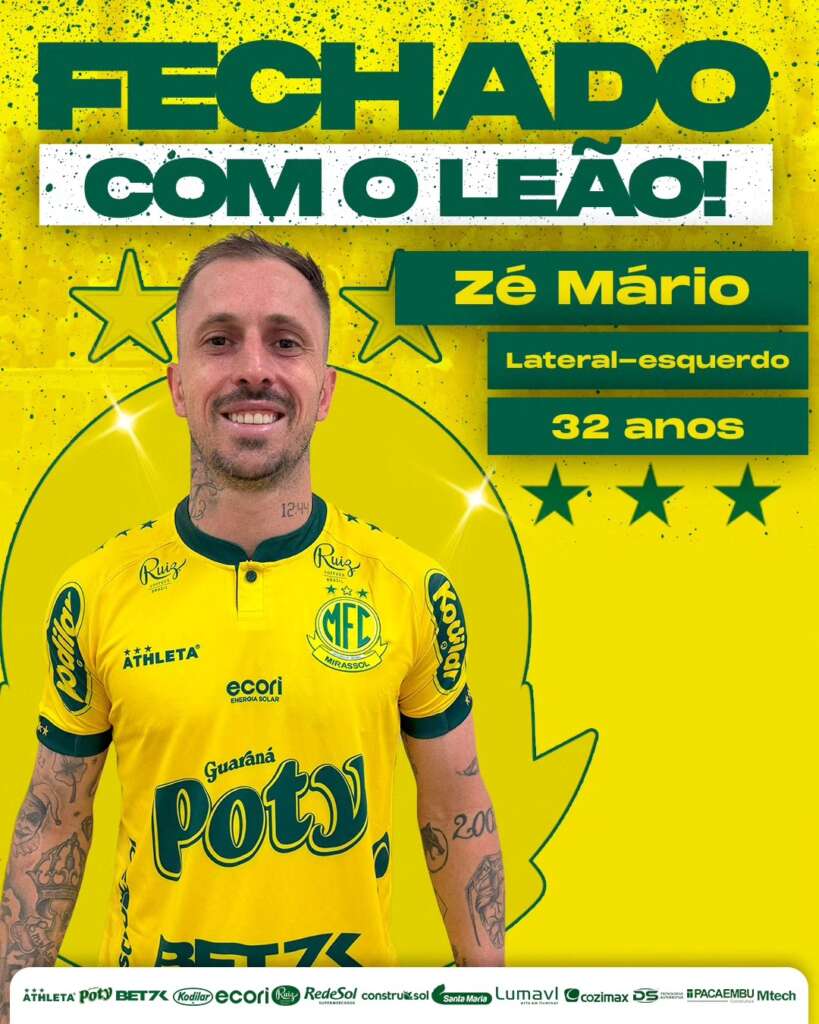 Mirassol confirma chegada de lateral emprestado por rival da Série B