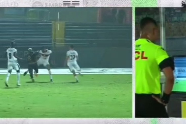 Série D: CBF reconhece erro da arbitragem em pênalti não marcado para o Maringá (Foto: Reprodução/MFC TV)