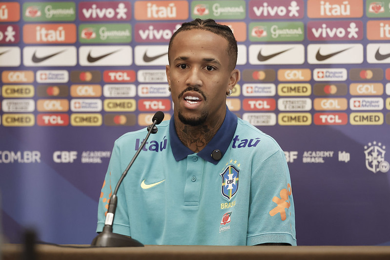 Éder Militão aumenta a lista de problemas na seleção brasileira e dá lugar a Fabrício Bruno (Foto: Rafael Ribeiro/CBF)