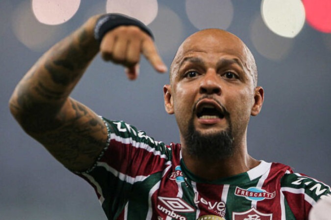 Felipe Melo durante jogo do Fluminense