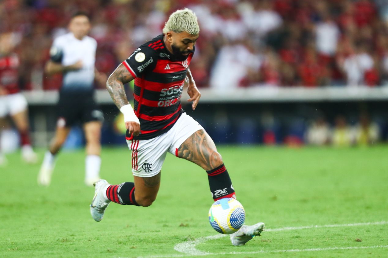 Gabigol durante partida do Flamengo