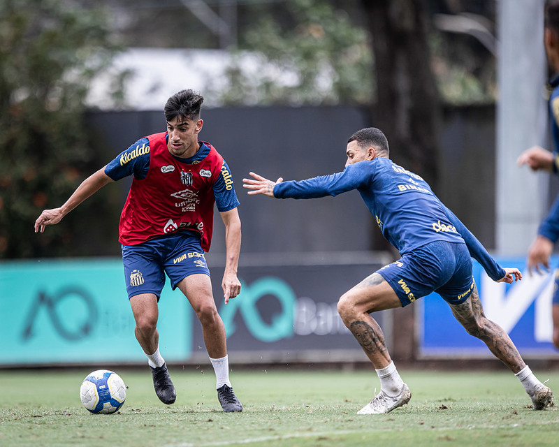 Carile faz treino tático e deve repetir escalação no Santos para duelo com o Goiás
