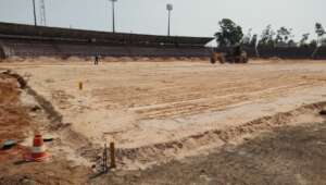 Paulistão: Estádio do Noroeste tem arquibancadas pintadas e gramado recebe base de areia