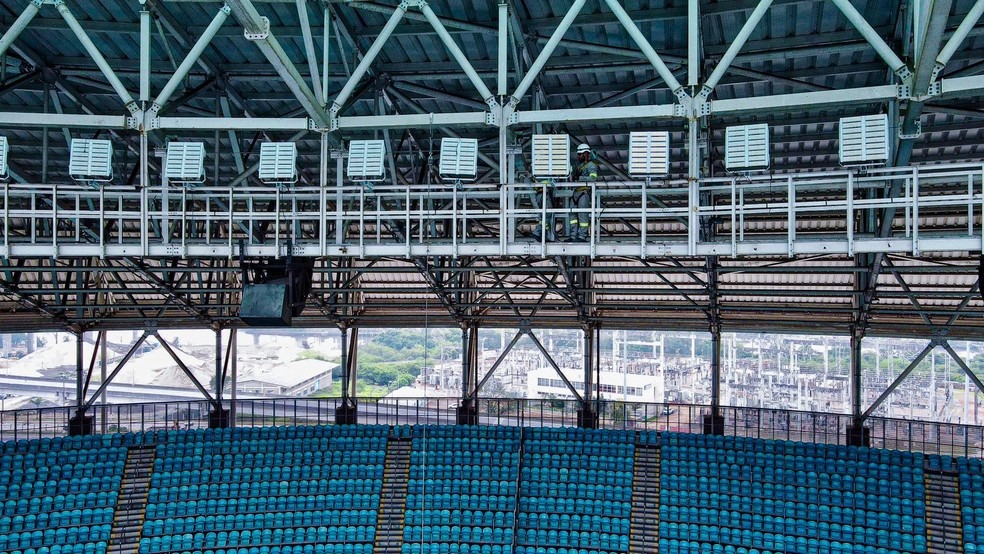 Arena do Grêmio terá show de luzes e nova iluminação