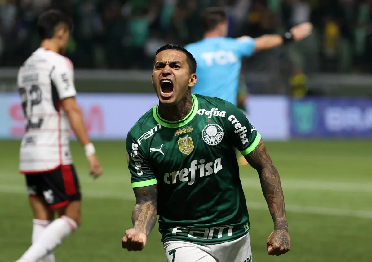 Dudu em ação pelo Palmeiras